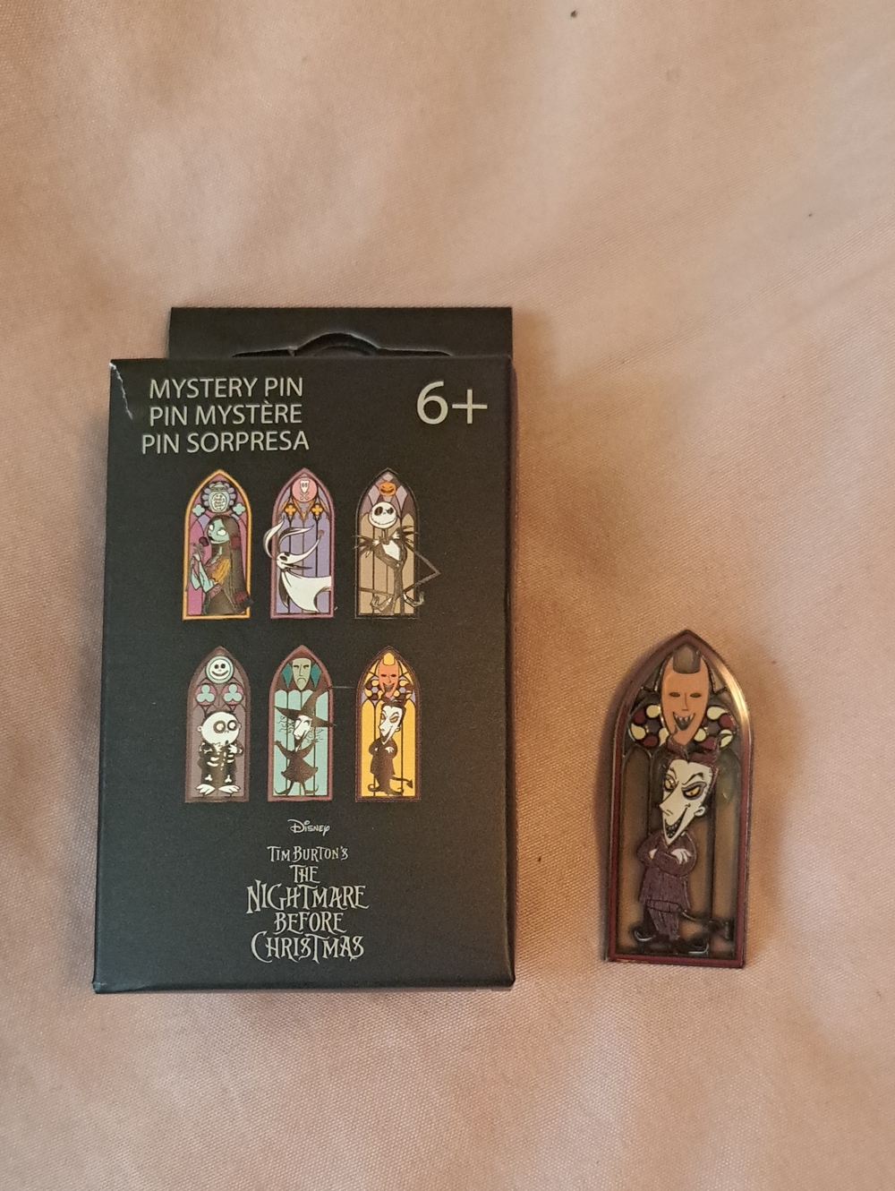 Disney The Nightmare Before Christmas Stained Glass Enamel Pin - Purple & Brown